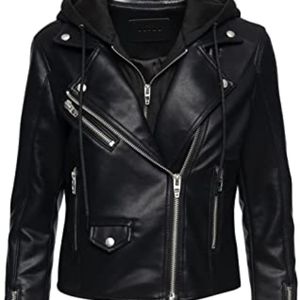 BLANK NYC Night Rider Vegan Leather Bomber Jacket